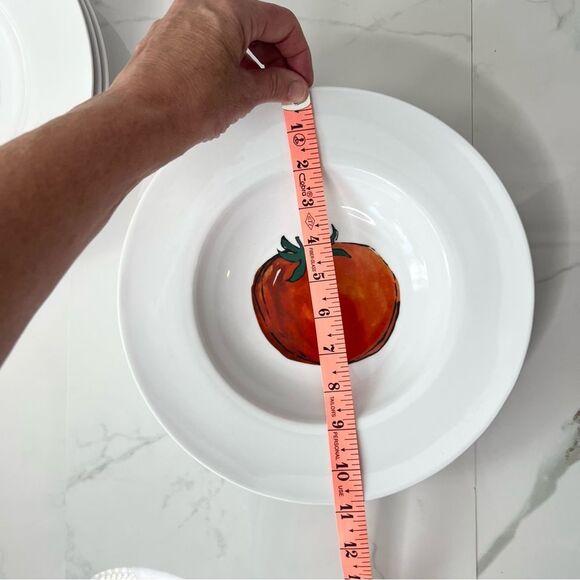 Crate & Barrel Tomato 5 Piece Pasta Serving Bowl & 4 Individual Pasta Bowls - Picture 15 of 15